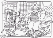 coloriage wallace et gromit mange